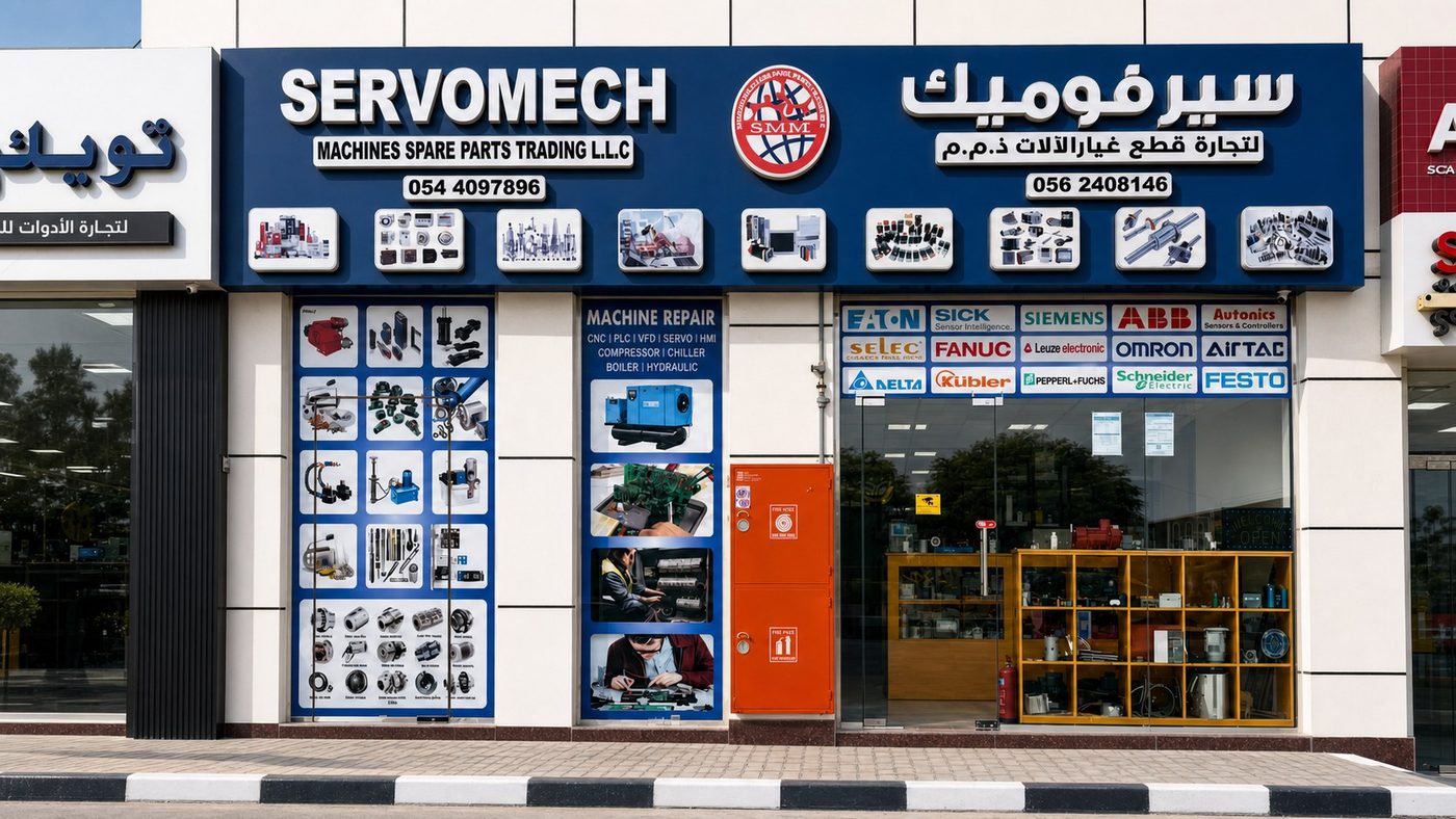 SERVOMECH shop front in Umm Al Quwain UAE
